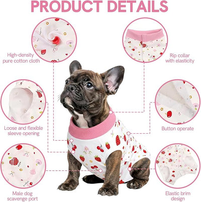 SAWMONG Recovery Suit for Dogs After Surgery Professional, Dog Spay Surgical Suit for Female Dogs, Dog Onesie Bodysuit for Surgery Male Substitute E-Collar Cone, Cherry Pink, XXX-Large