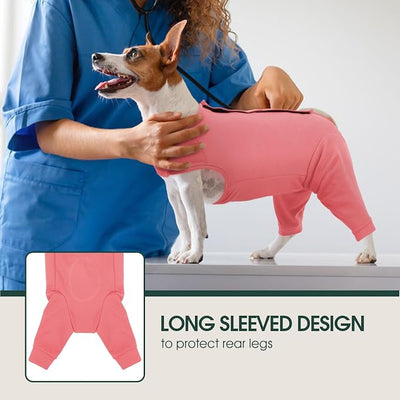 Kuoser Dog Surgery Suit for Back Legs, Dog Rear Leg Sleeve to Stop Licking, Female Spay Recovery Suit for Dogs After Surgery, Pet Puppy Surgical Pants Onesie for Abdomen Wounds Skin Disease