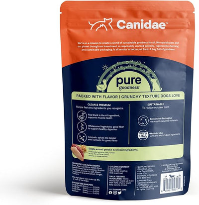 Canidae Pure Dog Treat Biscuits - Healthy & Nutrient Rich Dog Treats - Grain-Free Limited Ingredient Formula - Soy-Free - Crunchy Texture - Easy-Snap Design - 11 oz - Duck & Chickpea Recipe