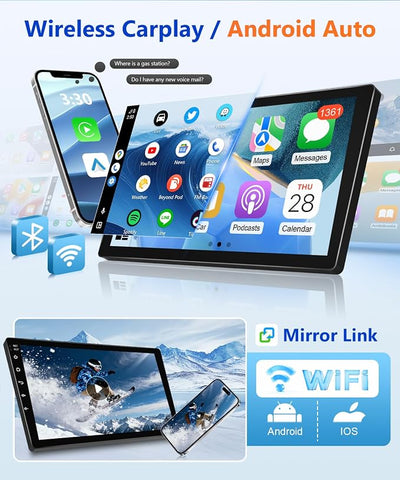 8Core Android Car Stereo for Honda Civic 2006 to 2011 Wireless Apple CarPlay Android Auto, Radio for Honda Civic Car Play, 5G WiFi GPS Navi FM RDS EQ DSP Audio Receiver SWC AHD Camera, 2G+32G