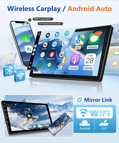 8Core 4G + 64G Android Car Stereo for Honda Civic 2006 to 2011 Apple CarPlay Android Auto, 9IN IPS Touch Screen for Civic Head Unit 5G WiFi GPS Navi FM RDS EQ DSP Audio Receiver SWC Camera