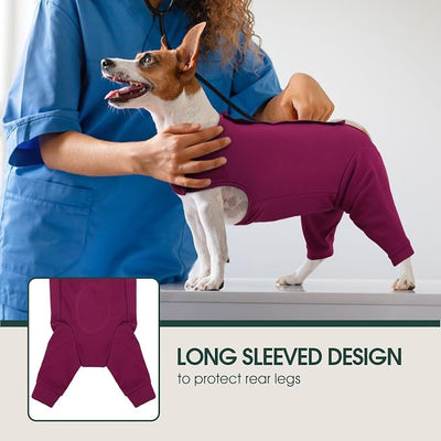 Kuoser Dog Surgery Suit for Back Legs, Dog Rear Leg Sleeve to Stop Licking, Female Spay Recovery Suit for Dogs After Surgery, Pet Puppy Surgical Pants Onesie for Abdomen Wounds Skin Disease