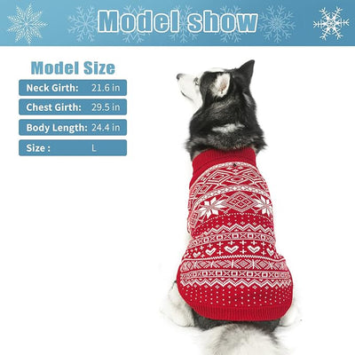 HOMIMP Argyle Dog Sweater - Warm Winter Coat for Small, Medium & Large Dogs, Ugly Puppy Sweater for Boys & Girls
