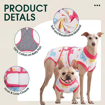 Kuoser Recovery Suit for Dogs After Surgery, Dog Surgical Recovery Suit Female Male Spay Neuter, Anti-Licking Dog Onesie for Abdominal Wounds Skin Disease, Pet Surgery Bodysuit Cone Alternative, XS