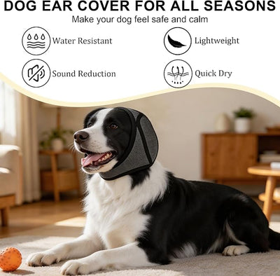 Dog Ear Protection Wrap – Calming & Noise-Reducing Ear Cover for Dogs, Soft Stretch Fabric Headwrap for Grooming, Anxiety Relief, Bathing & Recovery