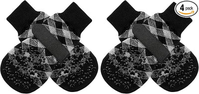 EXPAWLORER Anti Slip Dog Socks to Prevent Licking Paws, Dog Shoes for Hot Pavement, Dog Booties for Small Medium Large Senior Dogs, Traction Control Boots & Paw Protectors for Hardwood Floors