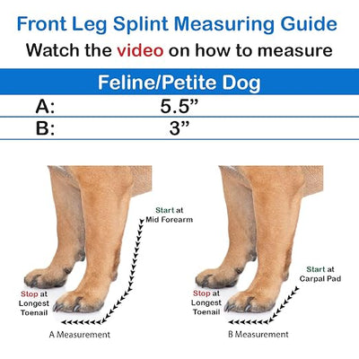 Standard Front Leg Brace for Dogs with Injuries, Arthritis, or Licking Prevention, Durable & Lightweight Post-Surgery Protection for Pets - XXS