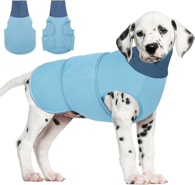 AOFITEE Dog Anxiety Vest, Dog Anxiety Calming Hoodie, Pet Thunder Jacket Calming Shirt for Fireworks, Thunder, Travel, Separation, Noise Block & Ear Protection Recovery