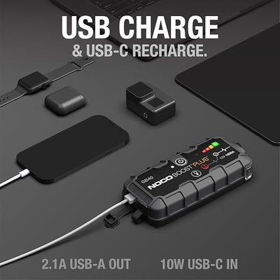 NOCO Boost GB40 12V 1000A UltraSafe Portable Lithium Jump Starter | Spark-Proof + Reverse Polarity Protection - Power Bank - 100-Lumen LED Flashlight - For 6.0L Gas and 3.0L Diesel Engines
