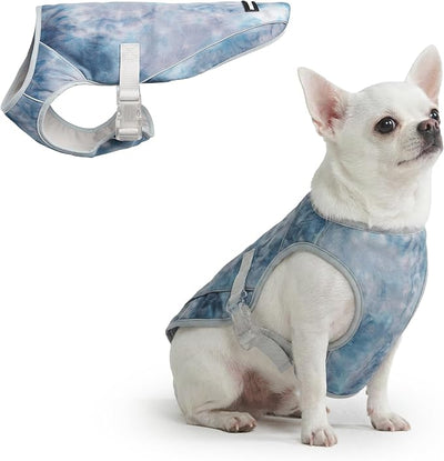 Spark Paws Dog Cooling Vest - SPF 50 UV Sun Protection - Summer Heat Relief Gear for Dogs, Lightweight, Evaporative Cooling - Dog Anxiety Relief Vest During Hot Days - Ice Blue, Small