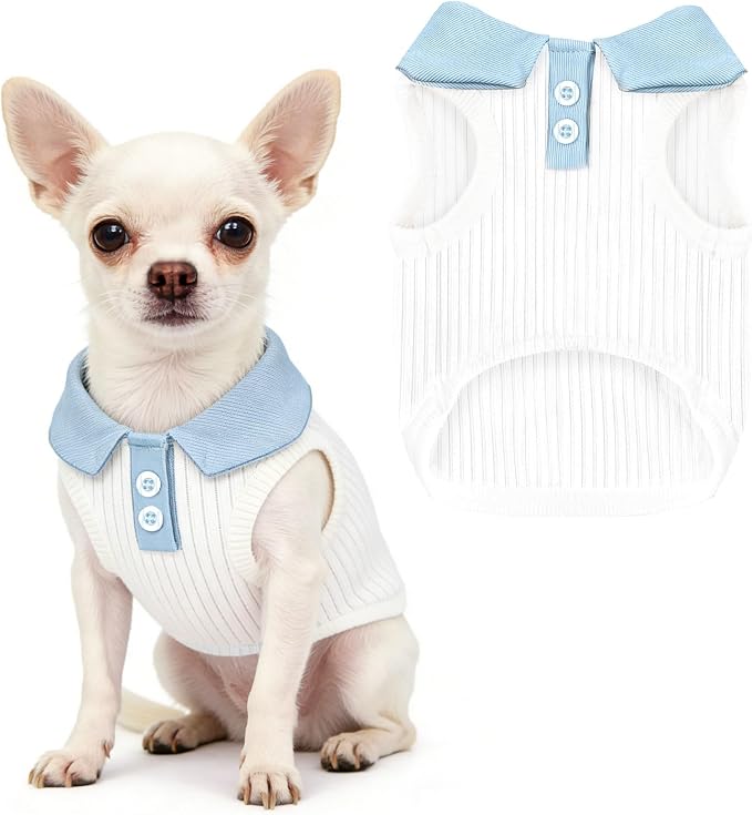 Dog Tshirts for Small Dogs Polo Shirt Stretchy Dog T Shirt Breathable Dogs Cooling Vest Sweatshirts Girl Boy Puppy Dachshund French Bulldog Frenchie Chihuahua Pet Clothes