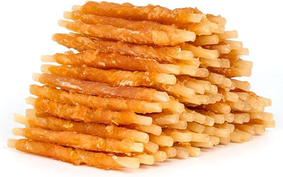 MON2SUN Dog Treats, 4.5-4.7 Inch Chicken Wrapped Codfish Sticks, Soft Chewy Training Treats for Small Dogs, Low-Fat Rawhide-Free Chews, 31.75 oz (90 Count)