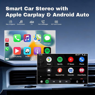 6.83in Car Stereo for Mercury Grand Marquis (1995-2011) Base Trim w/WiFi/GPS Navigation/Bluetooth w/Carplay Android Auto Touchscreen Car Radio Receiver w/Backup Camera, Android 14, 2+32GB