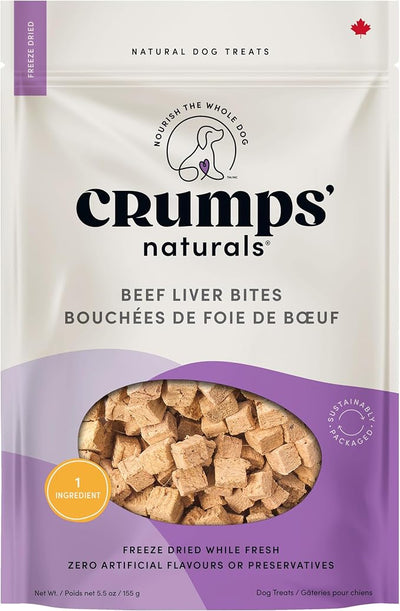 Crumps' Naturals Beef Liver Bites For Pets, 4.8-Ounce