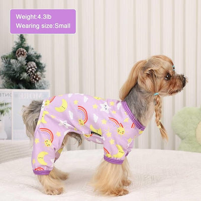 Dog Pajamas Pjs Soft Stretchy Dog Clothes for Small Dogs Girl Boy Medium Size Dogs Spring Summer Puppy Clothes Doggie Onesies Cat Pet Jammies Outfit