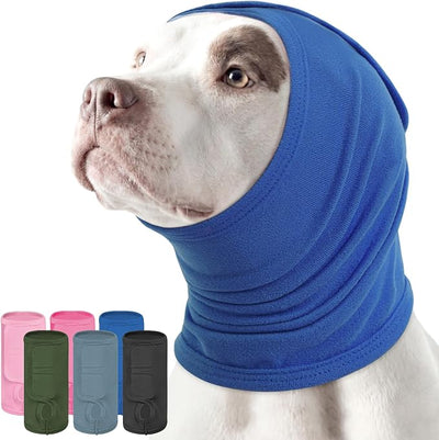 KOESON Adjustable Ear Wrap for Large Dogs, Soft No Shake Dog Ear Wraps Hematoma, Breathable Dog Ear Cover for Noise Protecion, Neck Wounds, Pet Calming Hoodie for Thunder, Firework, Separation