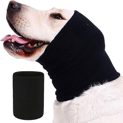 Dog Calming Band Cat and Dog Anxiety Relief Cover,Double Layer Thickened Pet Ears Elastic Neck Band Noise Cancelling Ear Muffs for Anxiety Relief/Noise Protection,Grooming,Thunder,Fireworks