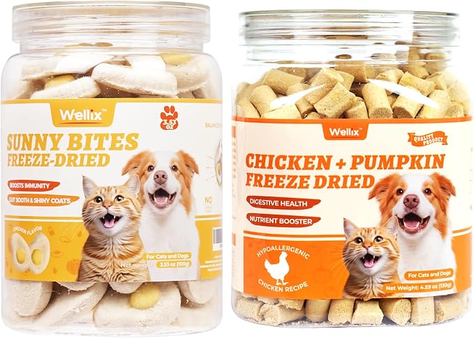 Wellix SunnyBites Freeze Dried& Chicken & Pumpkin Raw Treat