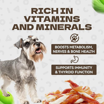 Triple Flavor Dog Jerky Treats, Real Chicken Duck and Cod Twist Strips Dog Training Treats Snacks Healthy Rawhide-Free Chews for Small Medium Large Breeds 10.58oz