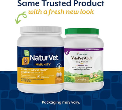 NaturVet Vita Pet Adult Plus Breath Aid Tablets -Time Release 365 ct