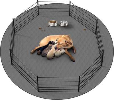 Washable Reusable Dog Pee Pads, 65" Round Absorbent & Waterproof Puppy Training Pad for Crate, Playpen & Carpet, Large Potty Pads for Dogs, Cats & Small Pets