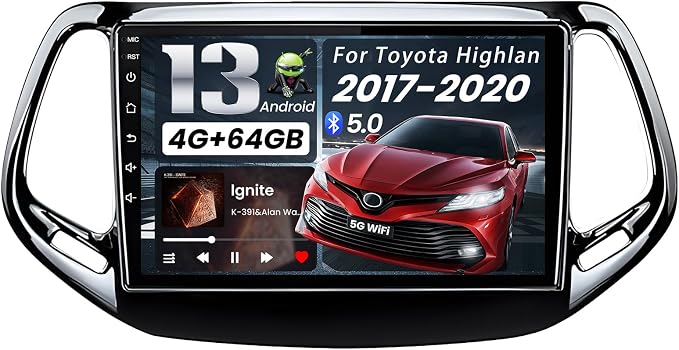 10 Inch Car Radio Stereo for Jeep Compass 2017-2020: 1280*800HD Touchscreen Replacement with Wireless CarPlay Android Auto,[4GB+64GB] Android 13 Player Radio with Bluetooth,5GWiFi,SWC,Mirror Link, GPS