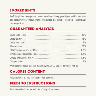 ACANA Chewy Strips Limited Ingredient Dog Treats Beef Recipe with Hip & Joint Support 4oz Bag