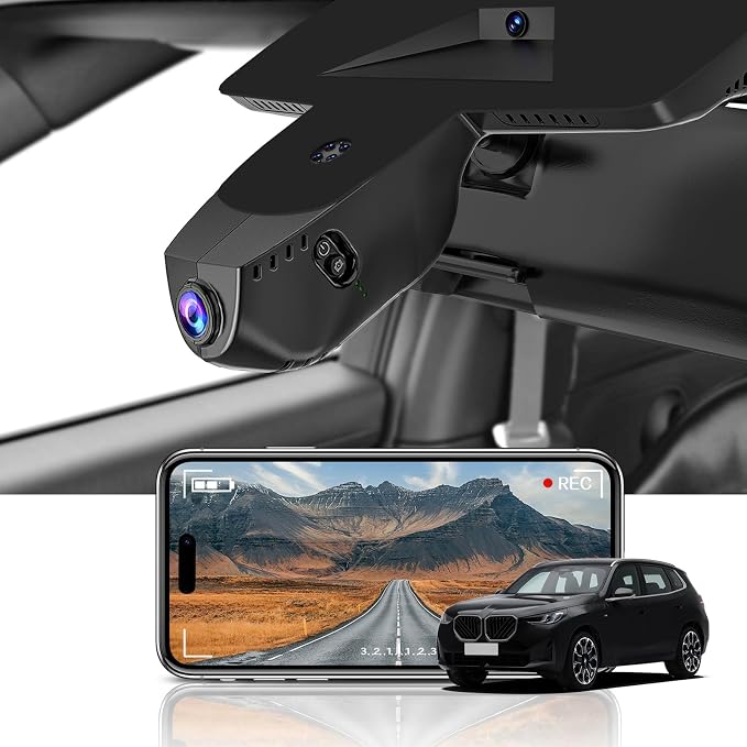 4K Dash Cam for BMW X3 2025-2026 M50 30M50 30 Xdrive Sports, Integrated OEM Look,UHD 2160P Video, WiFi & APP,Loop Recording, G-Sensor,Easy Install,64GB Card