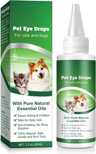 VOSIFSDIY Eye Drops for Dogs, Cats and Dogs Eye Drops, Dog Eye Infection Treatment Relieve Eyes Itching & Irritation, Pink Eye & Allergies Symptoms Safe & Gentle Formula