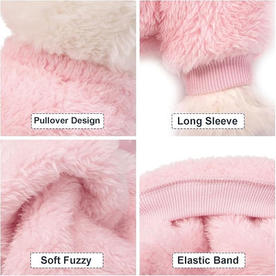 Dog Sweater, 3 Pack Dog Sweaters for Small Dogs, Dog Clothes for Small Dogs Girl Boy, Ultra Soft and Warm Puppy Sweater Dog Coat for Winter Christmas (XXS, Lt Pink+Lt Green+Lt Yellow)