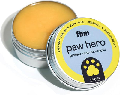 Finn Paw Hero Dog Paw Balm | Hot Pavement Protection | Lick-Safe | 1.75 oz | Olive & Avocado Oil, Beeswax, Aloe & Vitamin E | 7 Natural Ingredients | Repairs Dry, Cracked Pads