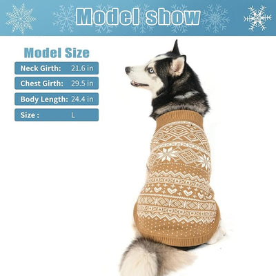 HOMIMP Dog Sweater Argyle - Warm Winter Clothes, Soft Coat for Small Medium and Large Dogs, Ugly Pet Clothing for Boy Girl Puppy