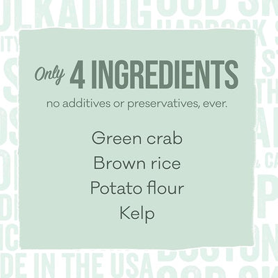 Polkadog Green Monstah Bone Shaped Dog Treats - Kelp & Green Crab, Crunchy, All Natural, Limited Ingredient, Lean Protein & Omega-3 Rich Snacks for Dogs, Great for All Breeds, Made in USA - 7oz