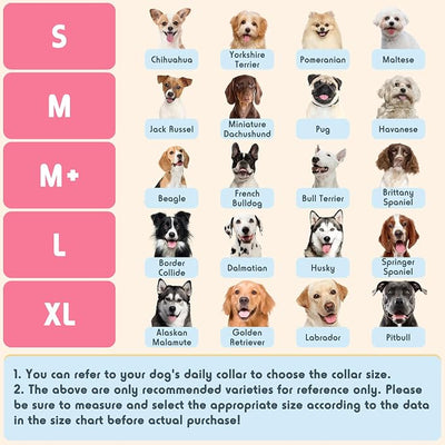 Inflatable Dog Pillow Cone Collar After Surgery, Donut Soft Neck Cone for Beagle French Bulldog Medium Plus Dogs, etc, Recovery E Collar to Stop Licking Pink