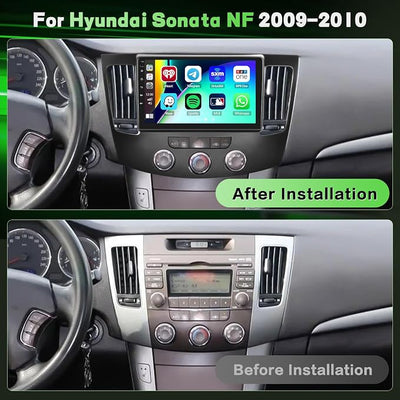 2+64GB Android 15 Car Radio for Hyundai Sonata 2009-2010 Wireless Carplay Android Auto, 9" Touch Screen Car Stereo GPS Navi, WiFi, Bluetooth, Backup Camera, FM RDS Radio, EQ DSP, SWC