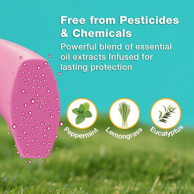 ZingZap Flea & Tick Collar 2-Pack Pink, Protects from Biting Insects, Adjustable Fits Both Dogs & Cats, Built-in Plant Based Formula, Slow-Release Lasting Protection, Waterproof