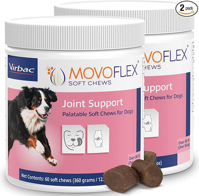 MOVOFLEX Soft Chews Hip and Joint Support Supplement for Large Dogs - 120 Count By Virbac