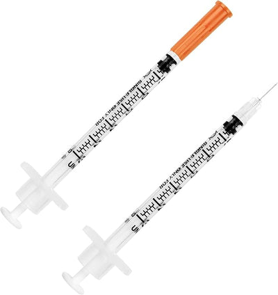 UltiCare VetRx U-100 Pet Insulin Syringes, Comfortable & Accurate Dosing of Insulin for Pets, Compatible w/Any U-100 Strength Insulin, Size: 3/10cc, 31G x 5/16’’, w/Half Unit Markings, 60 ct Box