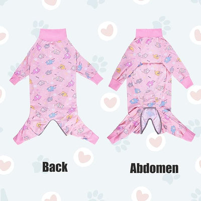 Dog Recovery Suit After Surgery Female Male, Medium Large Dog Neuter Shirt Cone Alternatives Prevent Licking Surgical Onesies (Elephant, 4XL)