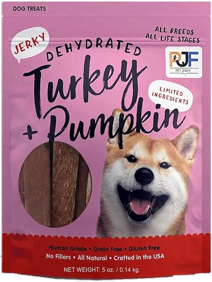 Turkey & Pumpkin 5 oz. Dog Jerky Treat | Human Grade | High Protein