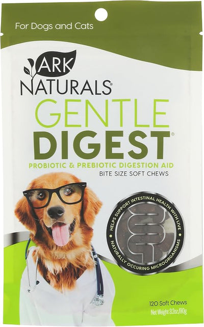 ARK NATURALS, Cat Dog Chews Gentle Digest, 3.2 Ounce