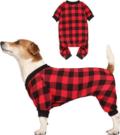 Dog Fleece Sweater Buffalo Plaid Sweater Clothes Dog Outfit Soft Thickening Warm Pet Clothes Sweaters for Dogs Girl & Boy(L)