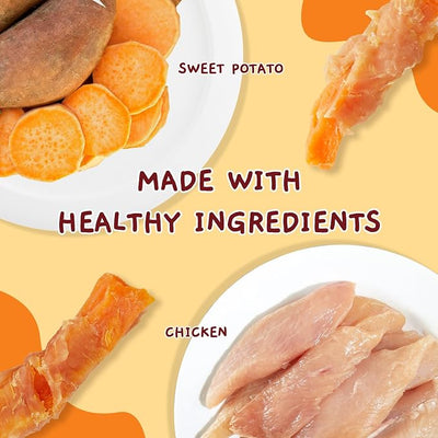 Jungle Calling Chicken & Sweet Potato Dog Treats – Gluten-Free, Grain-Free, High-Protein Natural Chews for Medium/Large Breeds, 10.6 oz