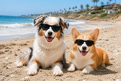 G006 Dog Pet Retro 80s Costume Sunglasses for Small Breed (Black)