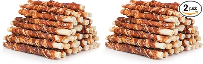 MON2SUN 5 Inch Duck Wrapped Rawhide Dog Treats for Puppy and Small Dogs, Promotes Dental Health, Healthy Snacks 14.11 oz (Pack of 2)