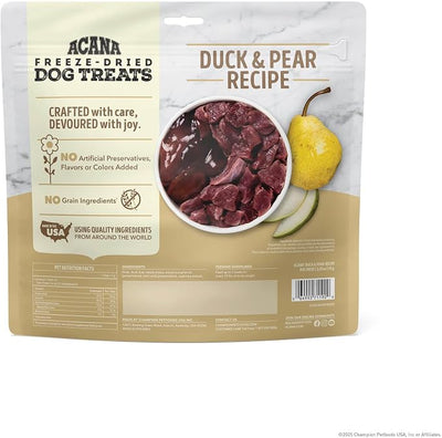 ACANA Singles Grain Free Dog Treats Limited Ingredients & Freeze-Dried Duck & Pear 3.25oz Bag