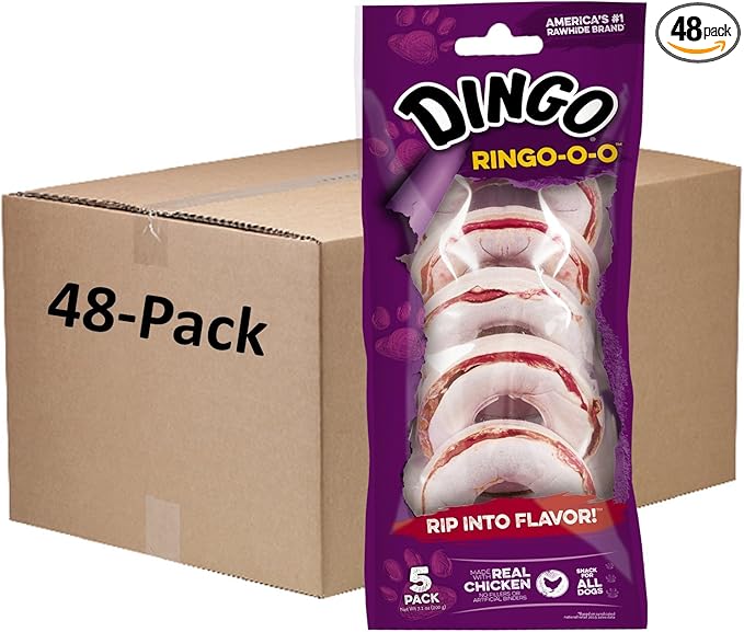 Dingo Ringo Rawhide Chew Treat 240-count