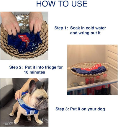 iChoue French Bulldog Summer Cooling Shirt for Dogs UV Sun Protection Vest Sleeveless Breathable Tank Top English Pug Pink Green - Small