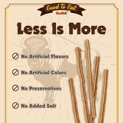 Gootoe Natural Buffalo Dog Treats, Stick (Small), 8 oz | Low-fat chews for training rewards, limited ingredient, for small dogs and puppies