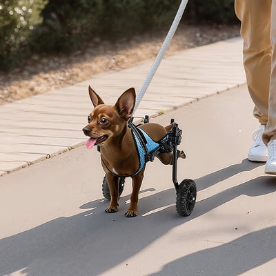 VEVOR Dog Wheelchair for Back Legs, Lightweight 2 Wheels Pet Wheelchair, Height, Width & Length Adjustable, Dog Cart with Shock-Absorbing Wheels, for Injured, Disabled Dogs